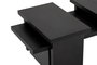 Nordure Mesa de Café Madera Negra 110x30x45 cm Mesa Pequeña 25x39.3x60 cm Tablero Melamina